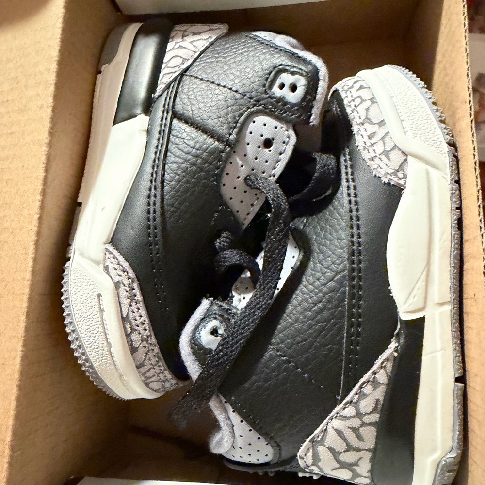 Jordan Kids Black and White Sneakers
